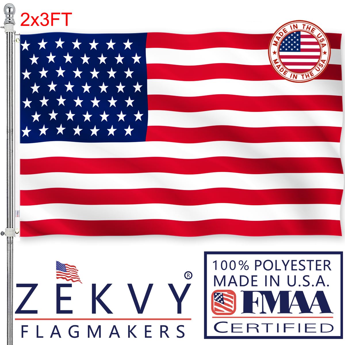 Amazon.com : ZEKVY American US Flag 2x3 Outdoor Made in USA